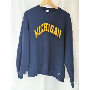 Vintage‎ Russell Athletics Crew Neck University of Michigan Made in USA Large